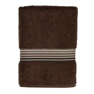 Lot Of 6 New In Packing Mainstays Ombre Stripe Bath Towel Brown Basket 27" X 52"